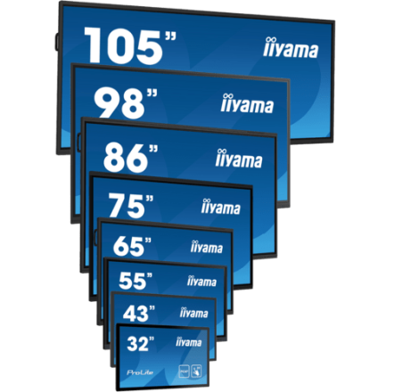 iiyama ProLite IDS, 217,4 cm (85,6''), infrarouge, 4K, USB, USB-C, RS232, Ethernet, WiFi, Android, en kit (USB), noir